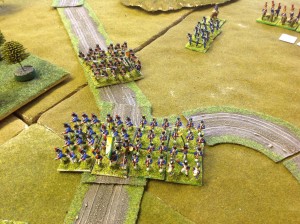 French Infantry secure the junction and await support