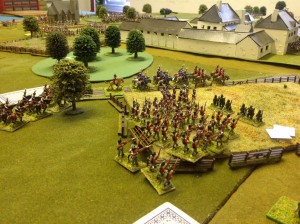 Rifles advance ahead of the main column