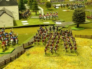 in the fore ground 2nd dragoons reach the Villa